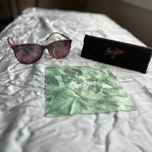 Maui Jim raspberry tortoise "Ocean" polarized womens cat eye sunglasses